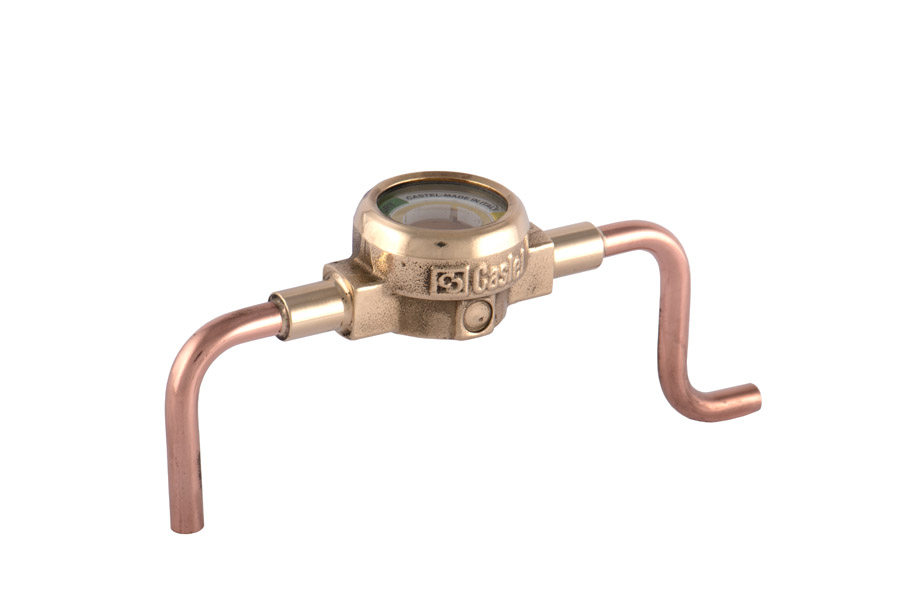 Liquid and liquid/moisture indicators, POLYHEDRA line Castel